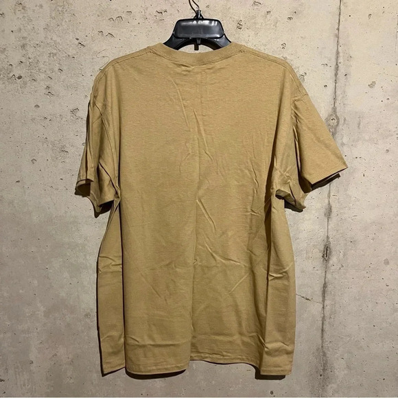 Army ROTC Men Leadership Excellence Crest Logo Sand Tan T-Shirt Size Large NEW - Picture 5 of 5